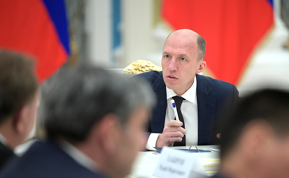 Head and Prime Minister of the Republic of Altai Oleg Khorokhordin before the meeting with elected governors.