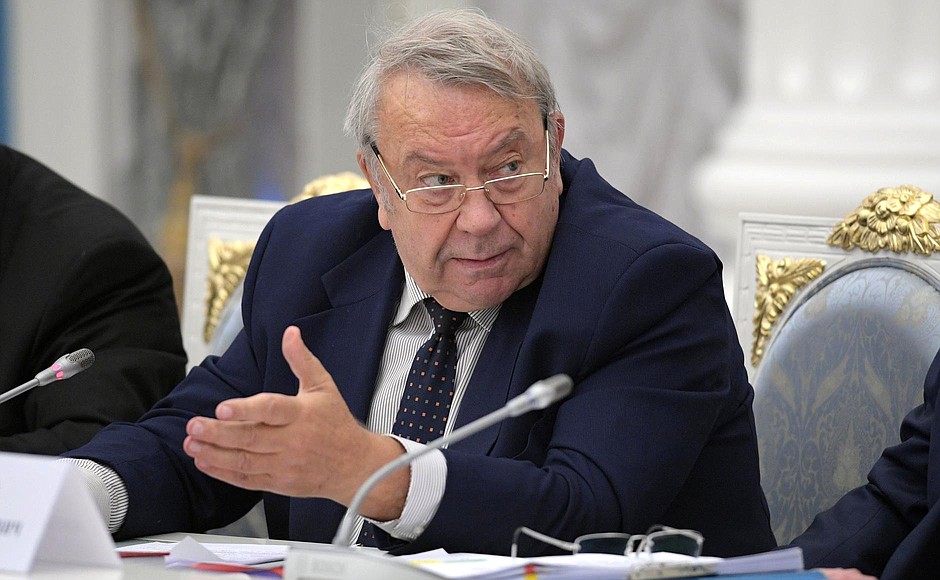 President of the Russian Academy of Sciences (RAS) Vladimir Fortov at the meeting of the Council for Science and Education.