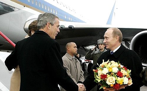 Meeting with George W. and Laura Bush.