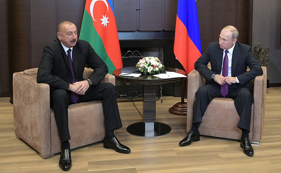 С Президентом Азербайджана Ильхамом Алиевым.