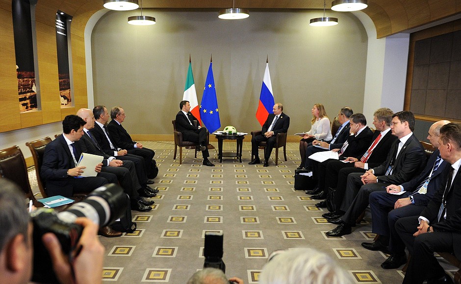 Встреча с Председателем Совета министров Италии Маттео Ренци.