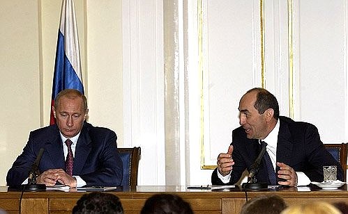 Press-conference on the results of Russian-Armenian talks.