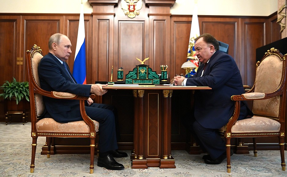 Meeting with Head of Ingushetia Mahmoud-Ali Kalimatov.