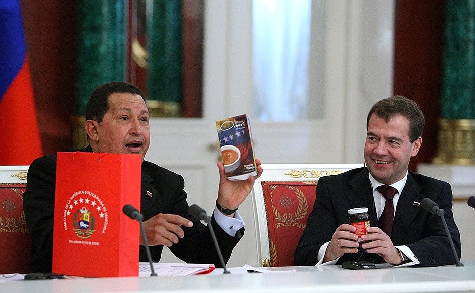 With President of Venezuela Hugo Chavez.