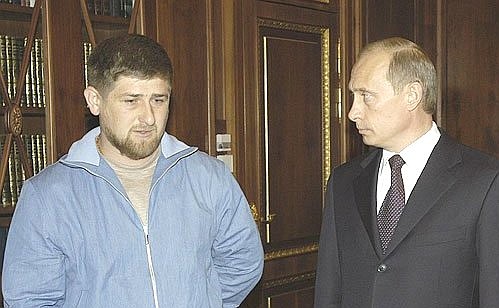 President Putin meeting with Ramzan Kadyrov.