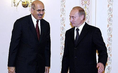 Meeting with the general director of the International Atomic Energy Agency, Muhammed al-Baradei.