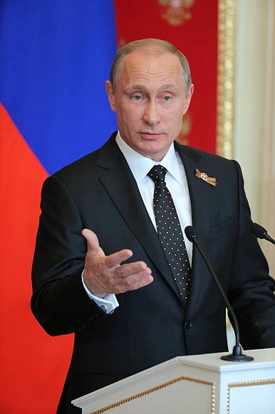 During a news conference following Russian-German talks.