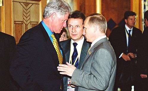President Putin with US President Bill Clinton.