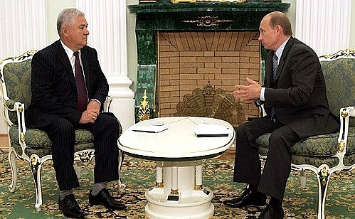 Встреча с Президентом Молдавии Владимиром Ворониным.