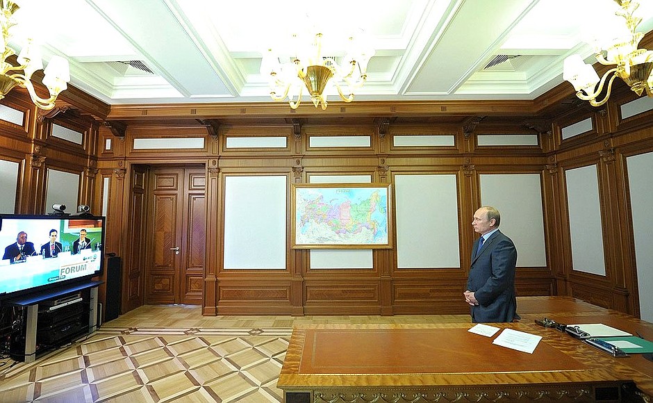 In a videoconference Vladimir Putin sent his greetings to the participants of the 8th meeting of the OECD Forum on Tax Administration.