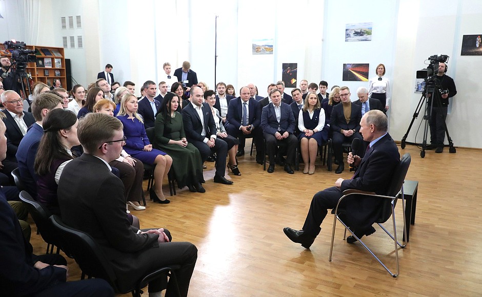 At a meeting with the public in Vologda Region.