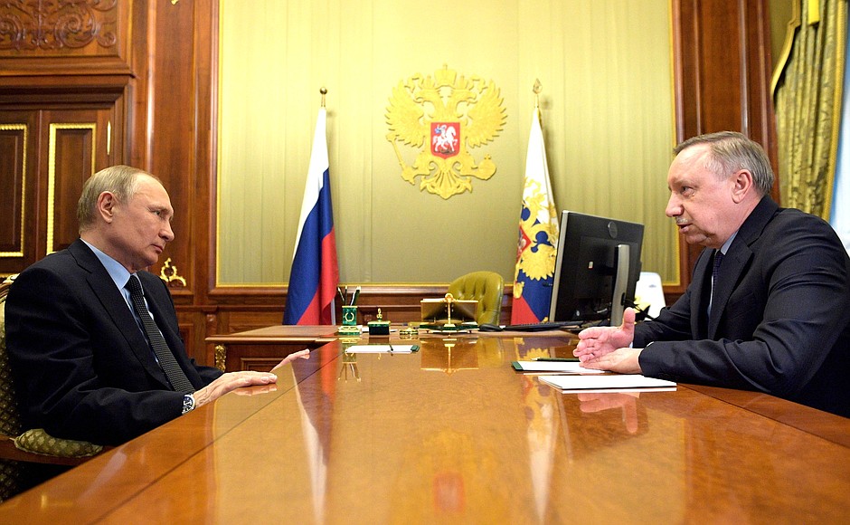 Working meeting with Governor of St Petersburg Alexander Beglov.