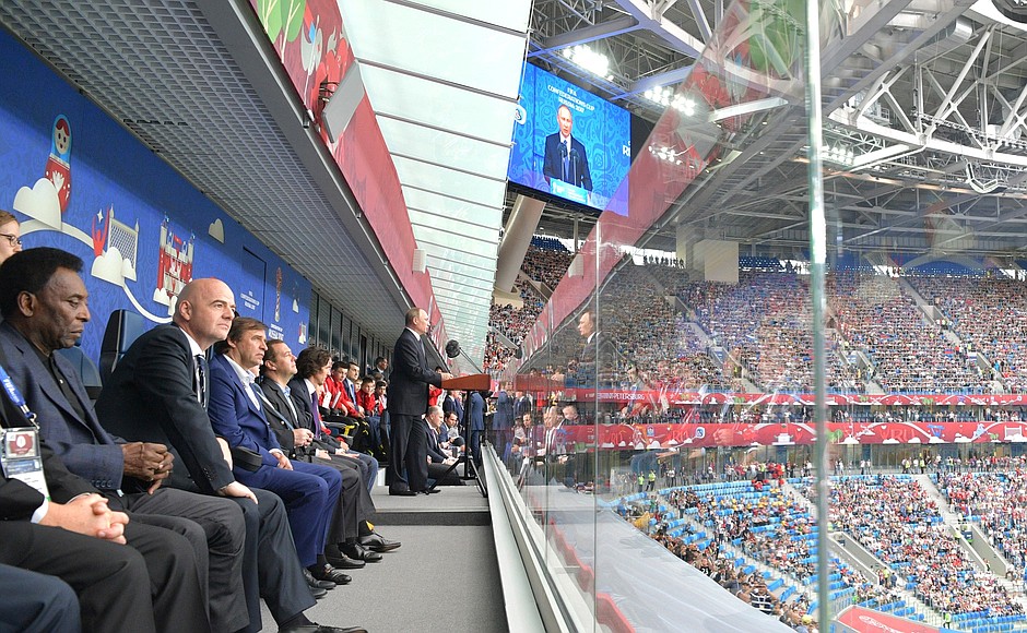 Выступление на церемонии открытия Кубка конфедераций 2017 года.