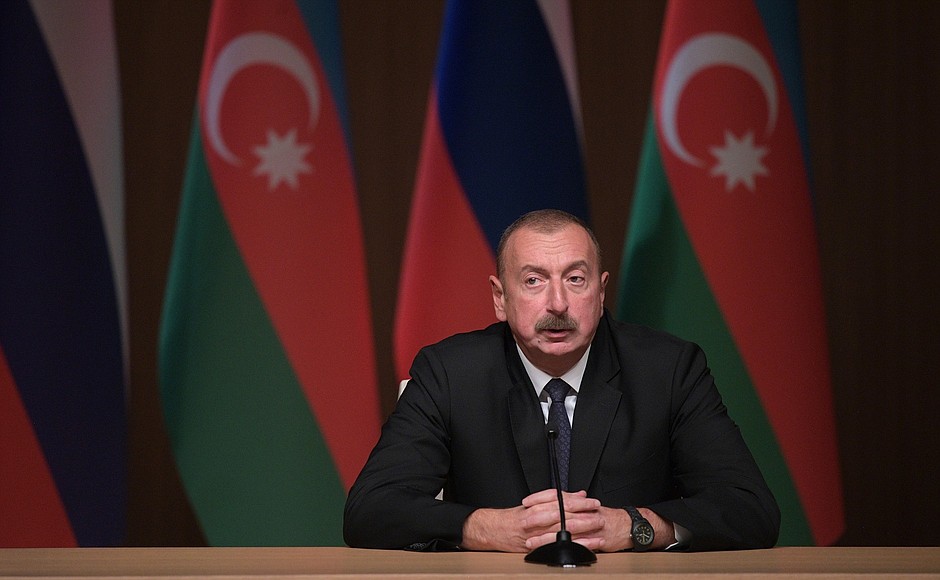 President of Azerbaijan Ilham Aliyev at the 9th Russia-Azerbaijan Interregional Forum.