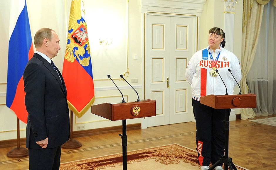 With two-time gold medallist at the 2nd World Combat Games Anna Zhigalova.