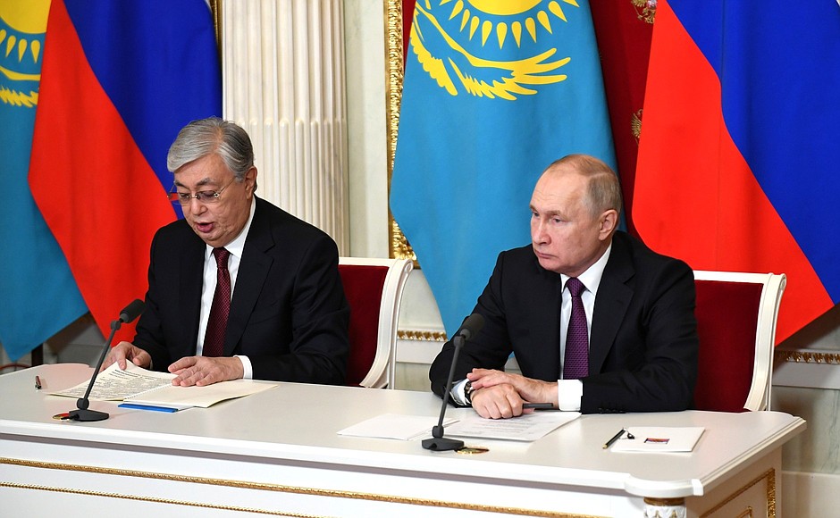 Vladimir Putin and Kassym-Jomart Tokayev took part, via videoconference, in the 18th Russia-Kazakhstan Interregional Cooperation Forum.