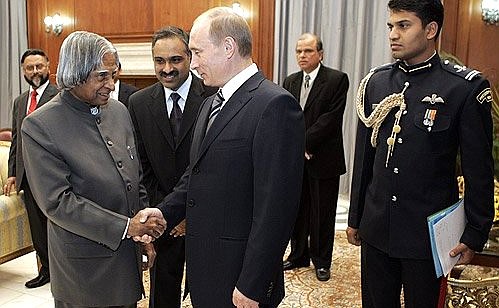 With Indian President Abdul Kalam.
