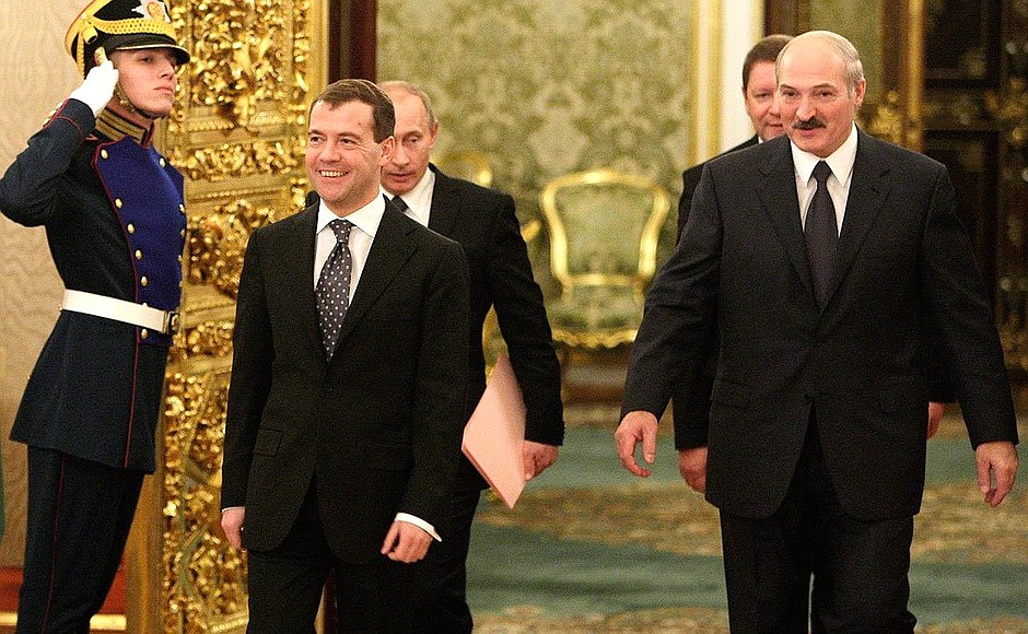 Перед заседанием Высшего Государственного Совета Союзного государства Российской Федерации и Республики Беларусь.