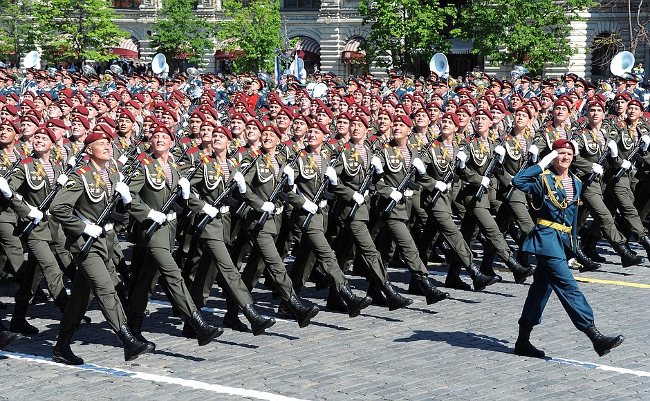 Military parade on Red Square.