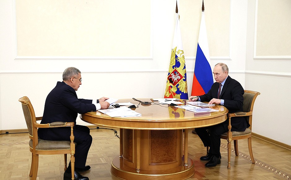 Встреча с главой Татарстана Рустамом Миннихановым.