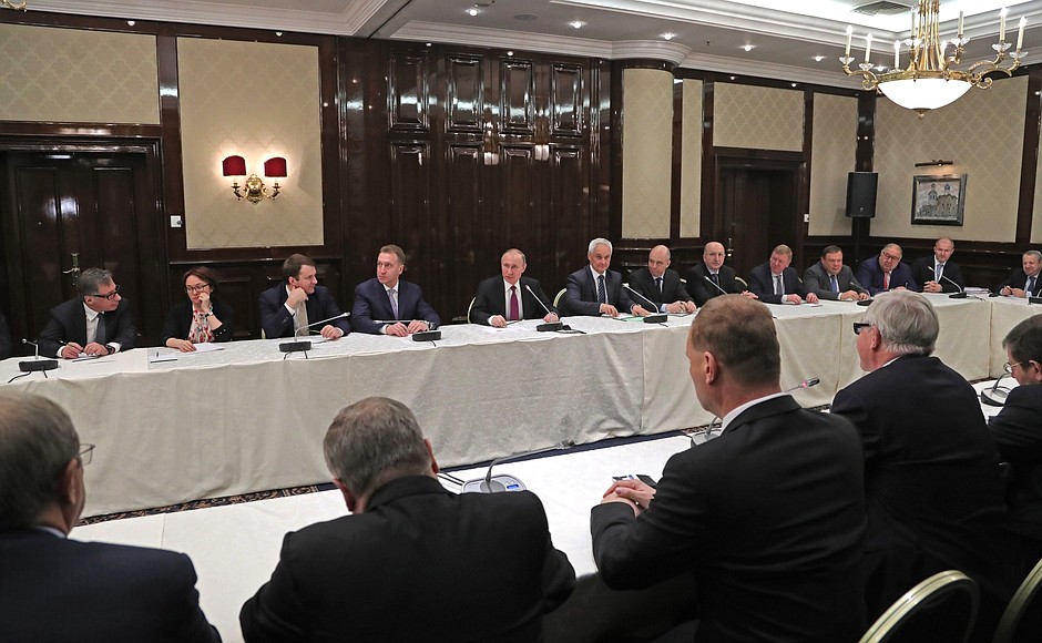 Meeting with Russian Union of Industrialists and Entrepreneurs Board members.