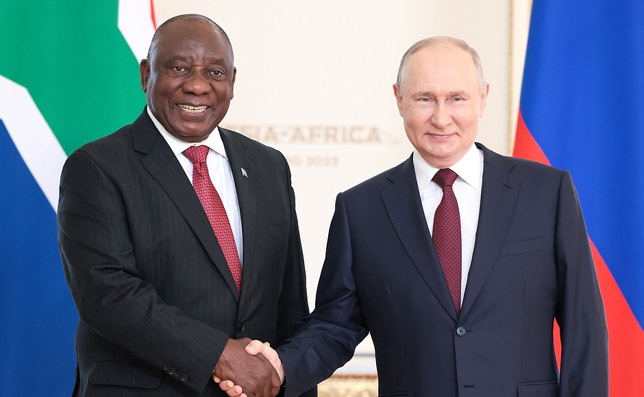 With President of South Africa Cyril Ramaphosa.