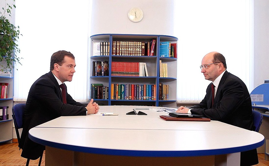 With Sverdlovsk Region Governor Alexander Misharin.