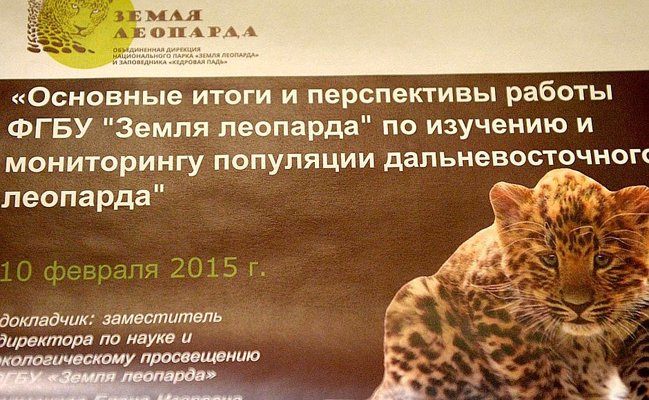 Материалы к заседанию наблюдательного совета некоммерческой организации «Дальневосточные леопарды».