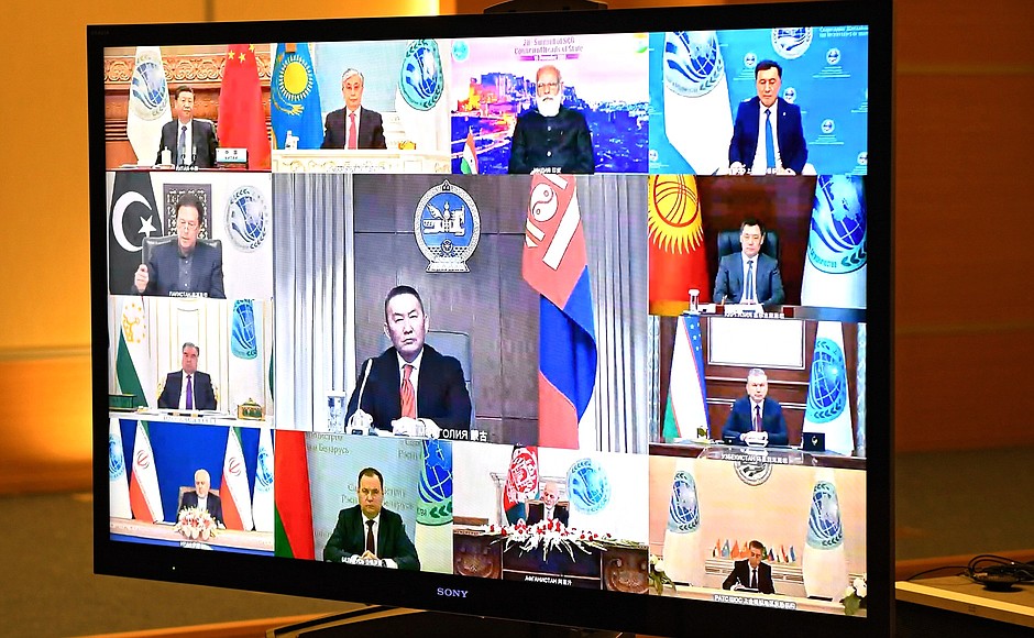 Participants in the SCO Heads of State Council meeting.