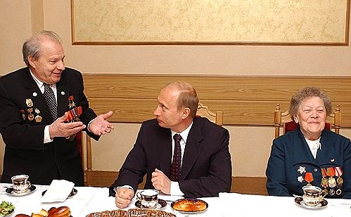 President Putin meeting with war and labour veterans, former employees of the Machine-Building Design Bureau.