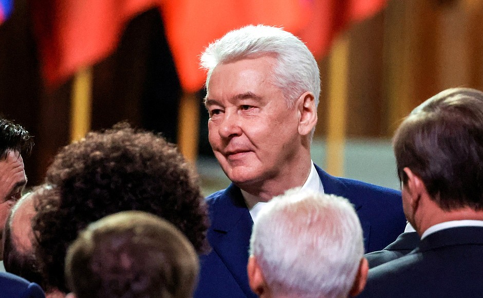 Sergei Sobyanin at a ceremony for the inauguration.