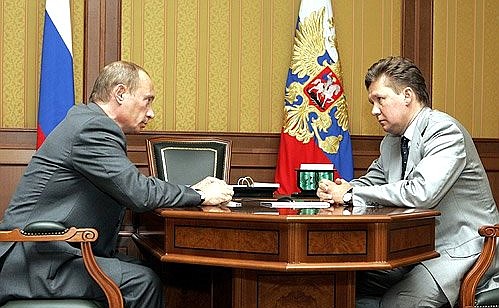С председателем правления ОАО «Газпром» Алексеем Миллером.