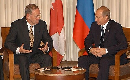 President Putin with Canadian Prime Minister Jean Chretien.
