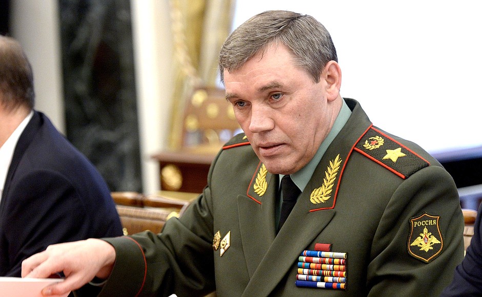 Before the meeting of the Military-Industrial Commission. Chief of the General Staff of Russia’s Armed Forces Valery Gerasimov.
