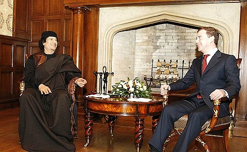 С Руководителем ливийской революции Муамаром Каддафи.