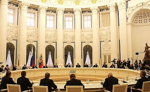 Встреча с членами Совета палаты Совета Федерации Федерального Собрания Российской Федерации.