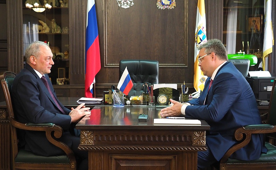 Magomedsalam Magomedov held a working meeting with the region’s Governor Vladimir Vladimirov.