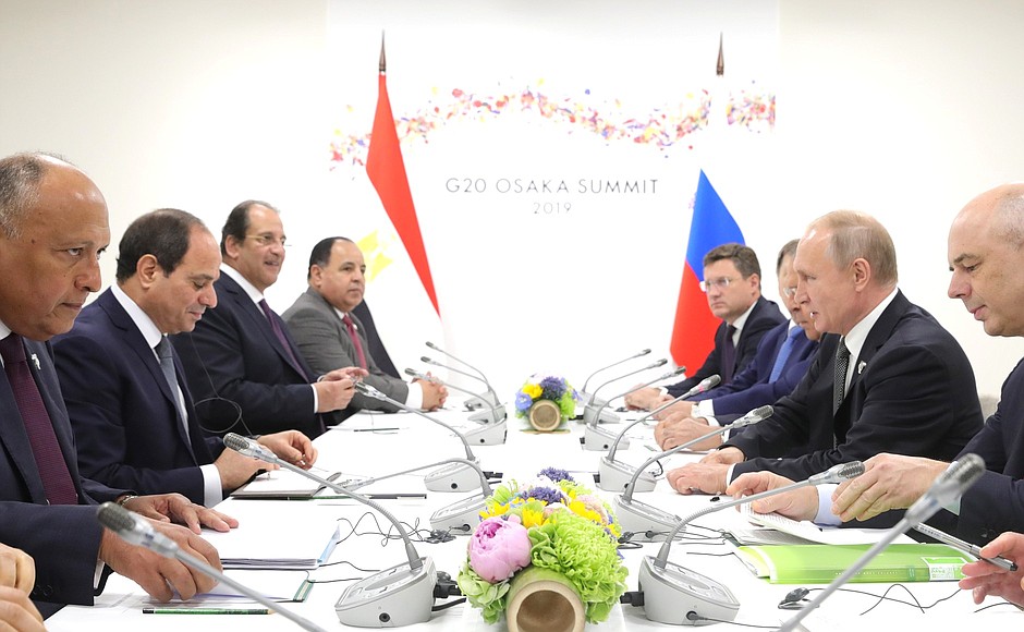 At the meeting with President of the Arab Republic of Egypt Abdel Fattah el-Sisi.