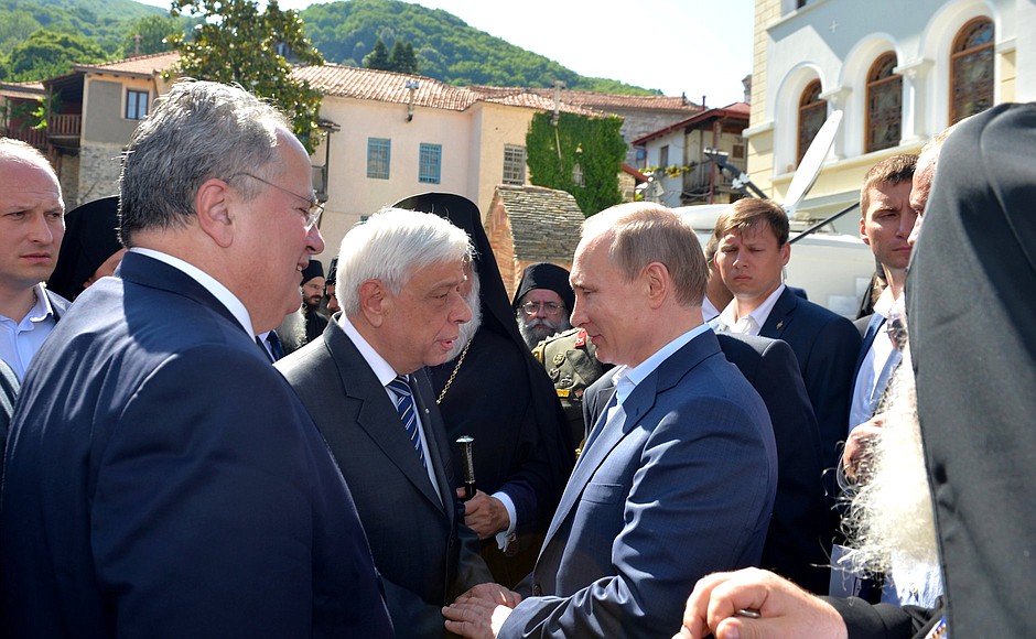 С Президентом Греции Прокописом Павлопулосом.