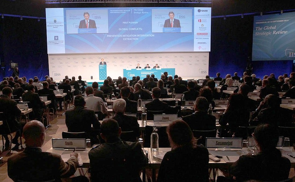 Sergei Ivanov took part in the plenary session of the International Institute for Strategic Studies (IISS) conference – Global Strategic Review.
