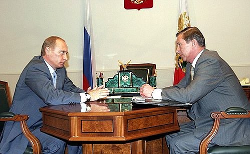 Working meeting with Defence Minister Sergei Ivanov.