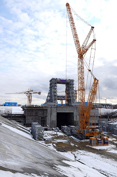 Construction site of a facility for putting Angara booster vehicles into orbit.