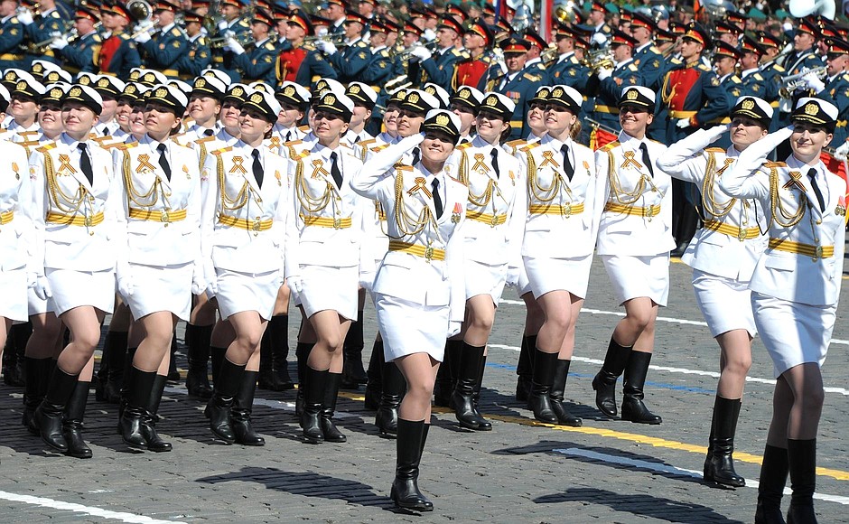 Military parade on Red Square.