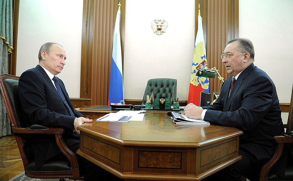 С председателем правления, президентом компании «Транснефть» Николаем Токаревым.