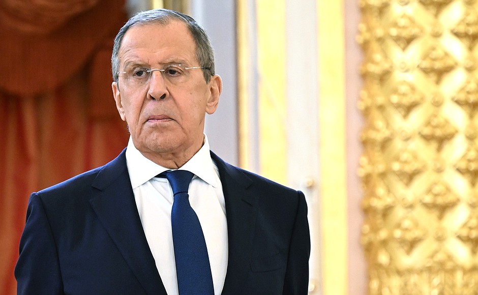 Foreign Minister Sergey Lavrov at the presentation of credentials.