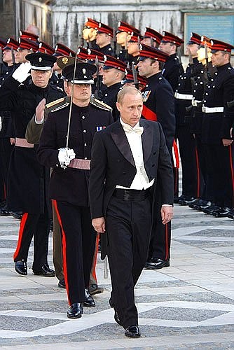 President Putin before the start of an official reception on behalf of London City Lord Mayor.