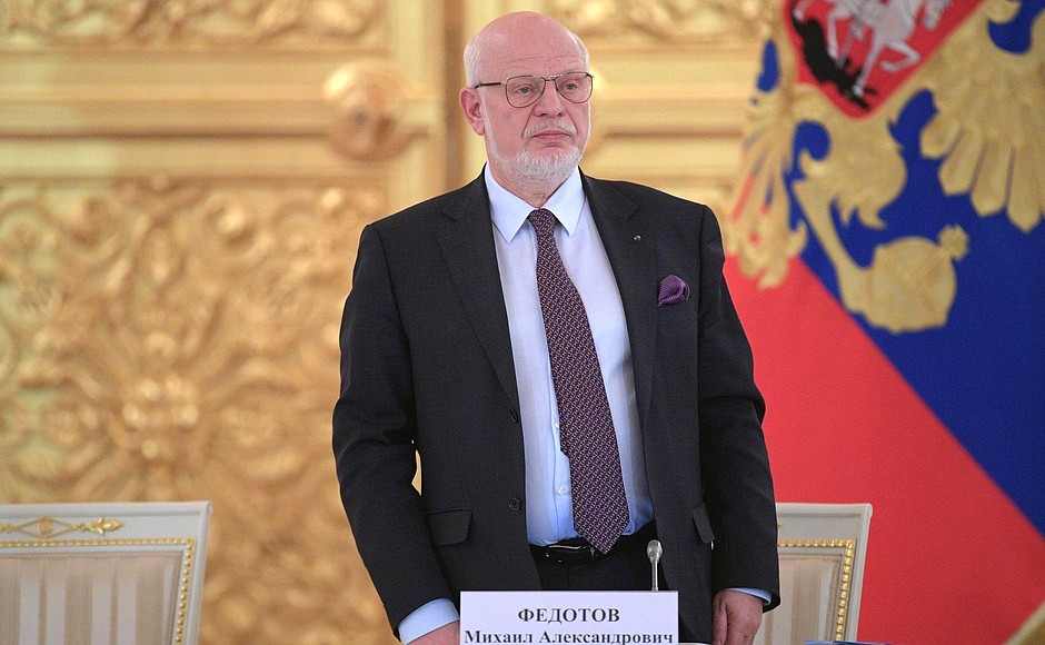 Presidential Adviser and Chairman of the Presidential Council for Civil Society and Human Rights Mikhail Fedotov before the Council’s meeting.