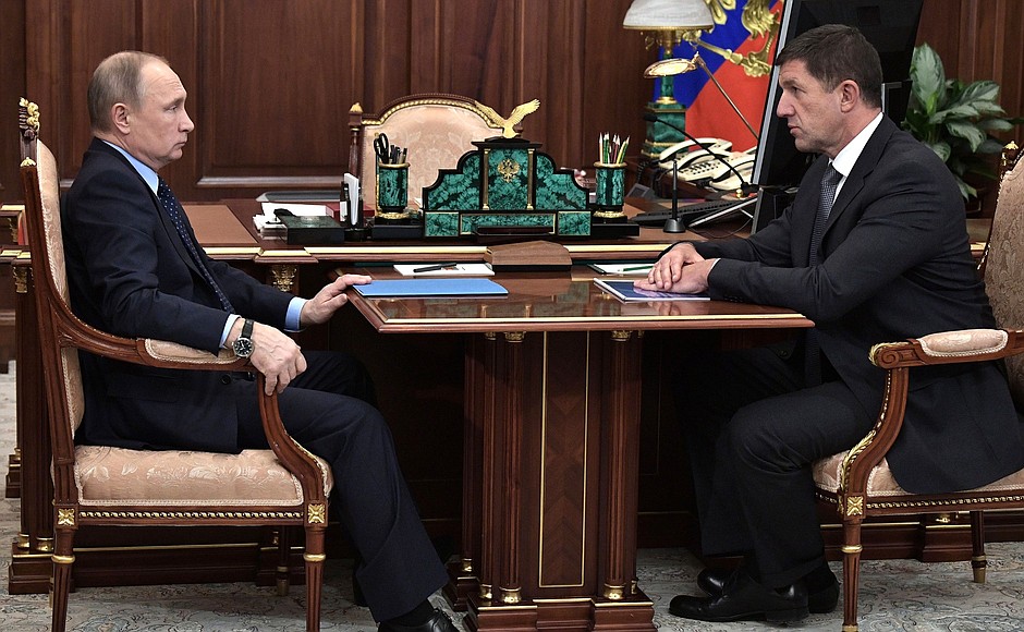 With Rostelecom President Mikhail Oseyevsky.