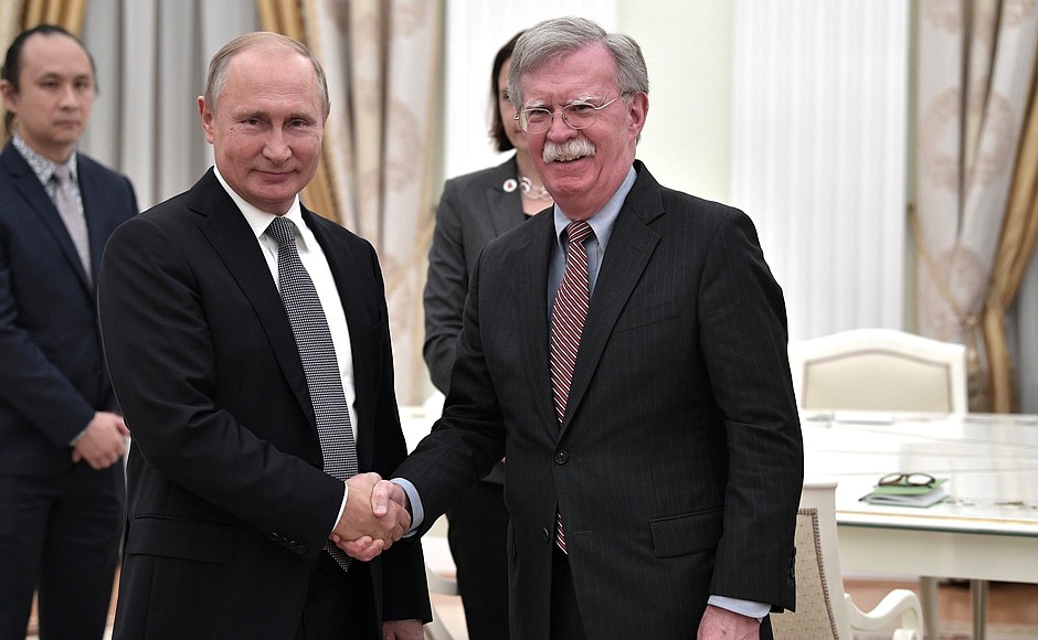 With Assistant to the US President for National Security Affairs John Bolton.