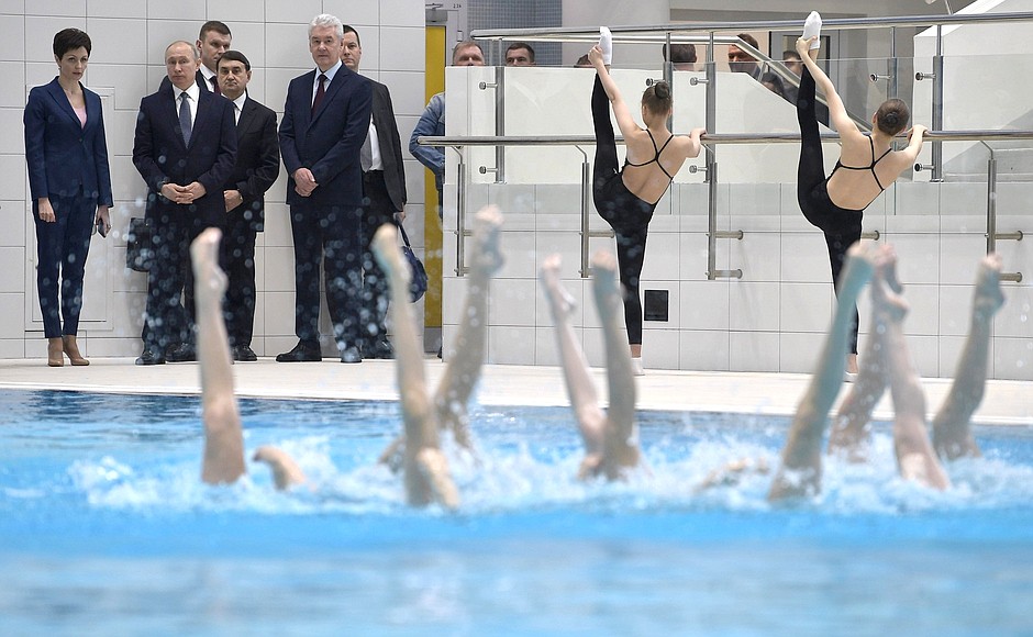 At the Olympic Synchronised Swimming Centre of Anastasia Davydova.
